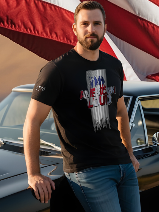 American Loud Soldiers Flag Tee | Avowed. Proud. Loud. Collection