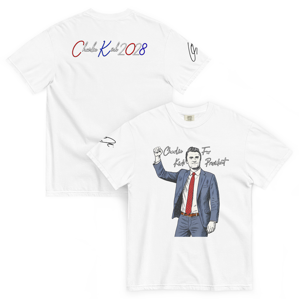 Charlie Kirk For President Tee — Taken Too Soon