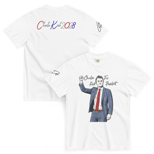 Charlie Kirk For President Tee — Taken Too Soon
